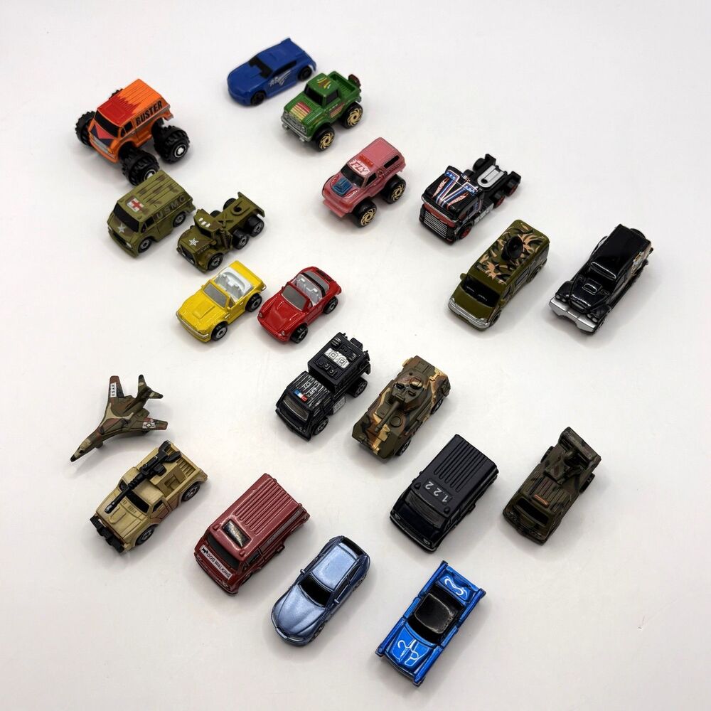 Vintage 1990s & 2000s Micro Machines Lot Cars Trucks Military Aircraft Lot of 20